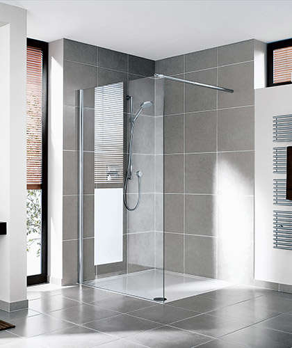 Photo Paroi walk-in WALK-IN-SHOWER XXWIC L70 2M argent poli v.clair 1