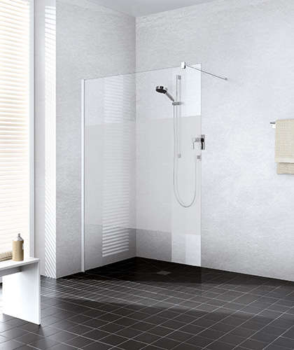 Photo Paroi walk-in WALK-IN-SHOWER XB XBWIW L100 2M argent poli v.stripe clean 2