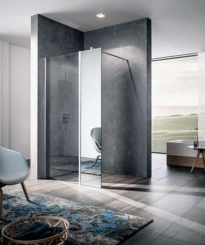 Photo Paroi walk-in WALK-IN-SHOWER XB XBWIH L40 2M argent poli v.miroir 1