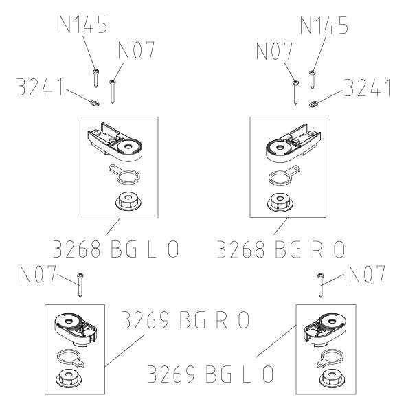 Photo SET PIVOT HAUT 3268/3269 AT PFL/PFR ARGT 1