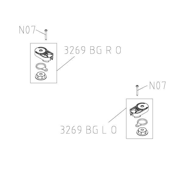 Photo SET PIVOT HAUT 3269 AT 1GL/1GR/PTF ARGT 1