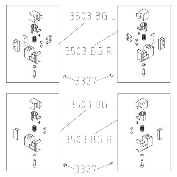 Photo SET GUIDE BAS 3503 AT SS SEUIL R/L ARGT 1