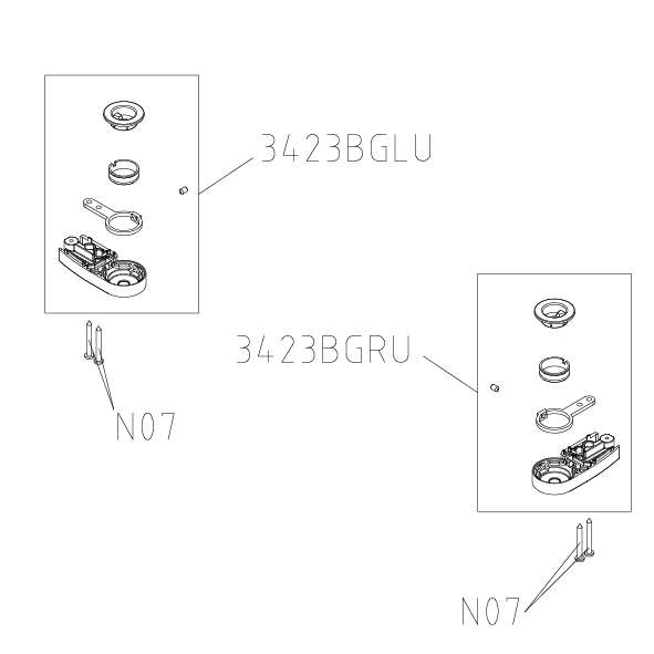 Photo SET PIVOT BAS 3423 DI BLC 1