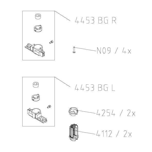 Photo SET PIVOT BAS N2/I2 PTD/PFR/PFL/P ARGT 1