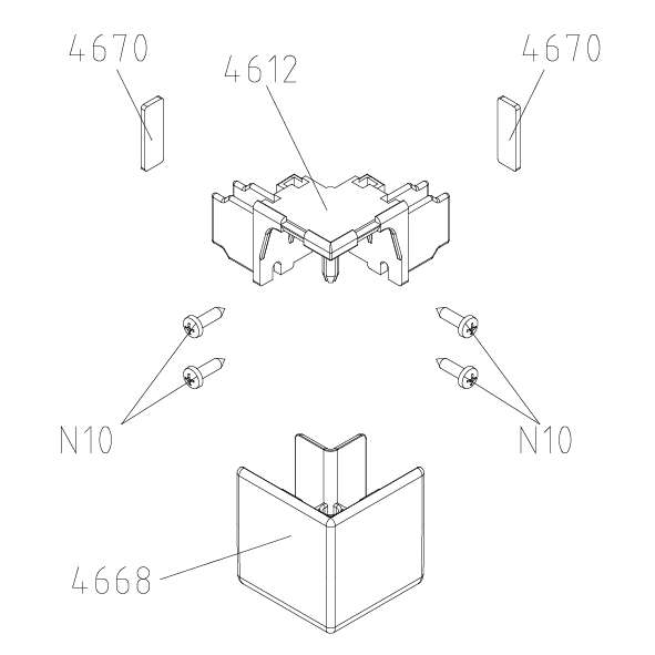 Photo SET PIECE ANGLE 4668 4612 CC / LI 2