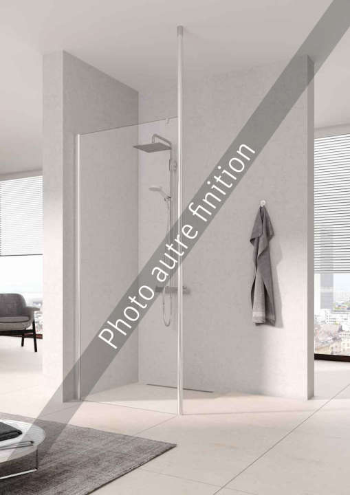 Photo Paroi walk-in PEGA PETWP L75 2M argent poli v.diamant clean 1