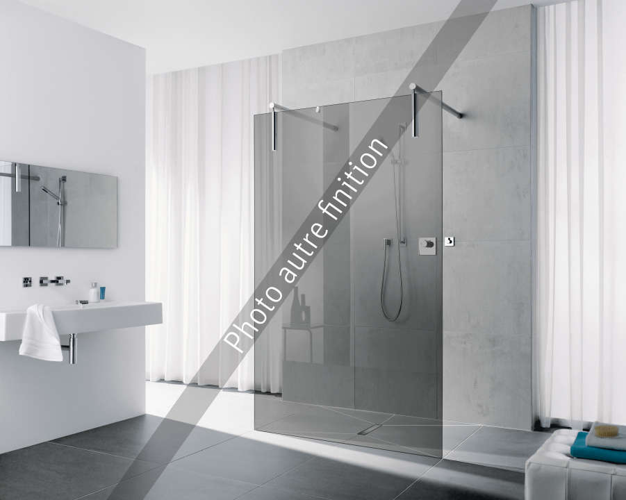 Photo Paroi walk-in WALK-IN-SHOWER XS XSFW1 L160 2M argent mat v.clair clean 1