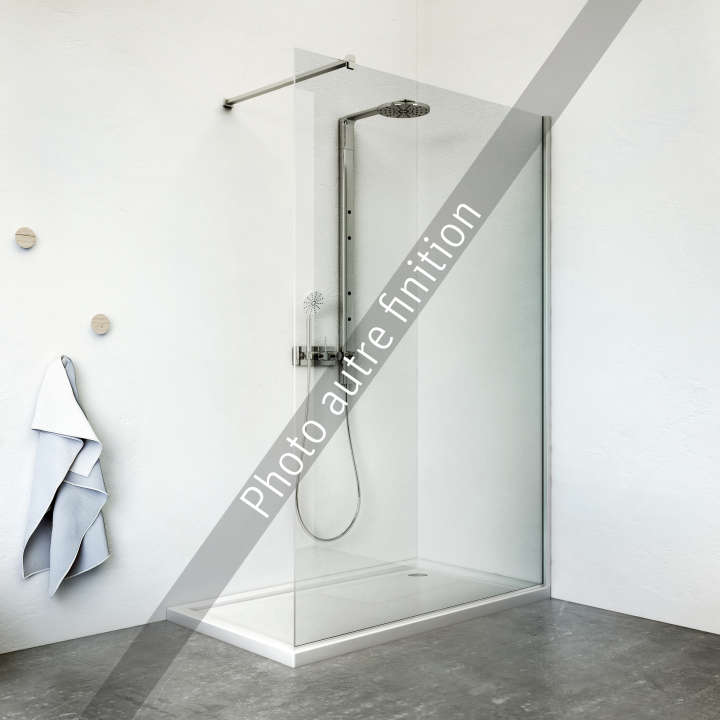 Photo Paroi walk-in EQUI EITWF L80 2M argent poli v.clair clean