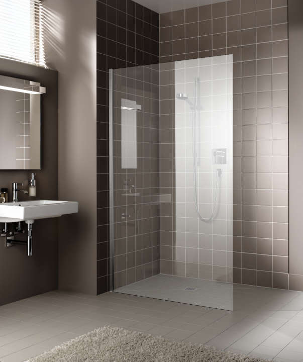 Photo Paroi walk-in WALK-IN-SHOWER XC XCWIO L80 2M argent poli v.clair 1