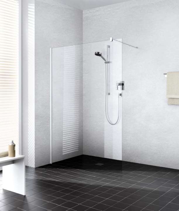 Photo Paroi walk-in WALK-IN-SHOWER XB XBWIW L120 2M argent poli v.clair clean 1