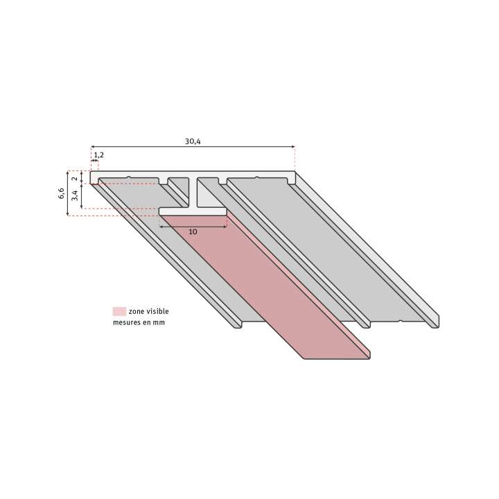 Photo Profilé de liaison pour panneaux VIPANEL H2.55M argent mat 2