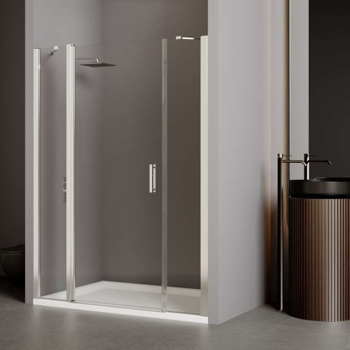 Photo Paroi de douche pivotante EQUI 2MS E2PF2 L80 H2M argent v.clair ETC