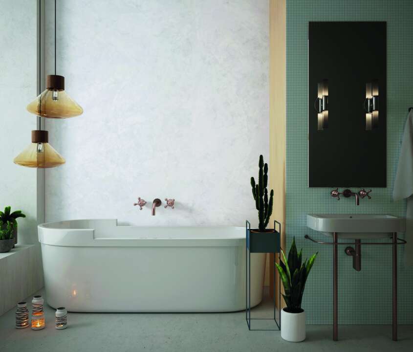 Photo Panneau mural douche VIPANEL MARBRE BLANC MAT 1500x2550x3MM