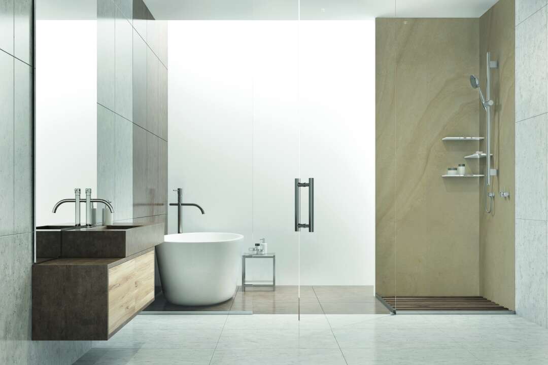 Photo Panneau mural VIPANEL PIERRE BEIGE MAT 1500x2050MM 6MM