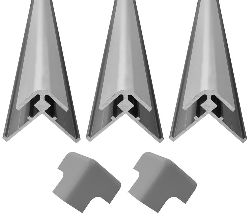 Photo Kit Finition ARGENT BATIPANEL 3 profilés 2 Tés